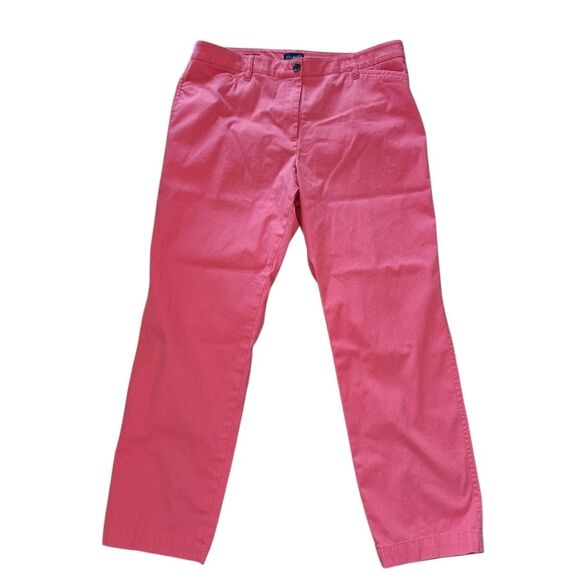 Talbots The Perfect Chino Womens Classic Pants High Rise Straight Leg Preppy 14 - Picture 1 of 9